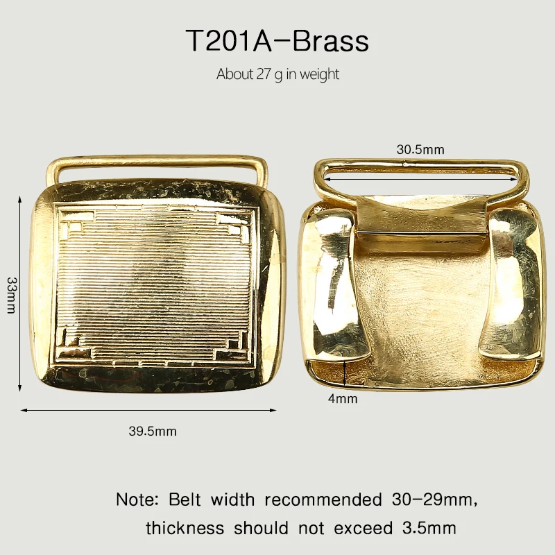 Belt buckle Classic Vintage Hinge Buckle Pure Copper Made Old Hinge Belt Buckle Toothless Classic Belt Buckle