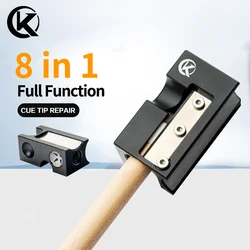 KONLLEN Billiard Tip Tool Multifunctional Tip Repair Shaper Cue Tip Replacement 8 in 1 9.5-13.2mm Tip Billiard Accessories