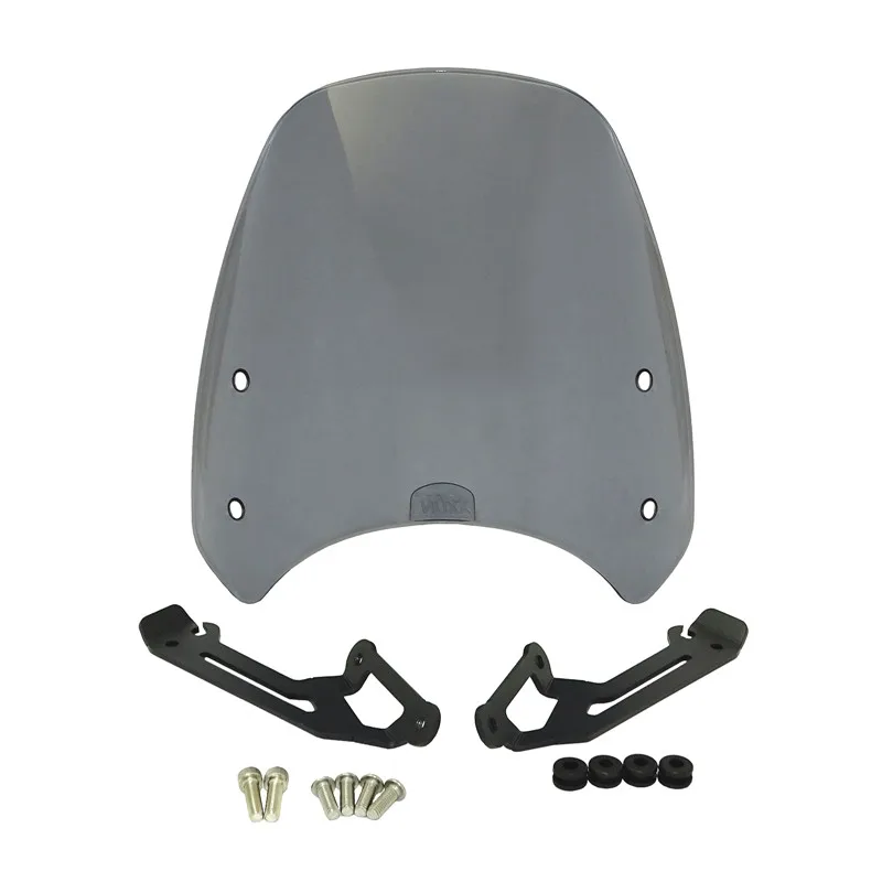 waase Motorcycle Front Windscreen Windshield Shield Screen With Bracket For Ducati Scrambler 400 800 2015 2016 2017 2018