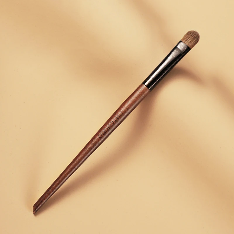 CHICHODO Makeup Brush-Amber Series Carved Tube Animal Hair Brushes-Pony Hair Eye Shadow Brush-make up pen beauty-E227