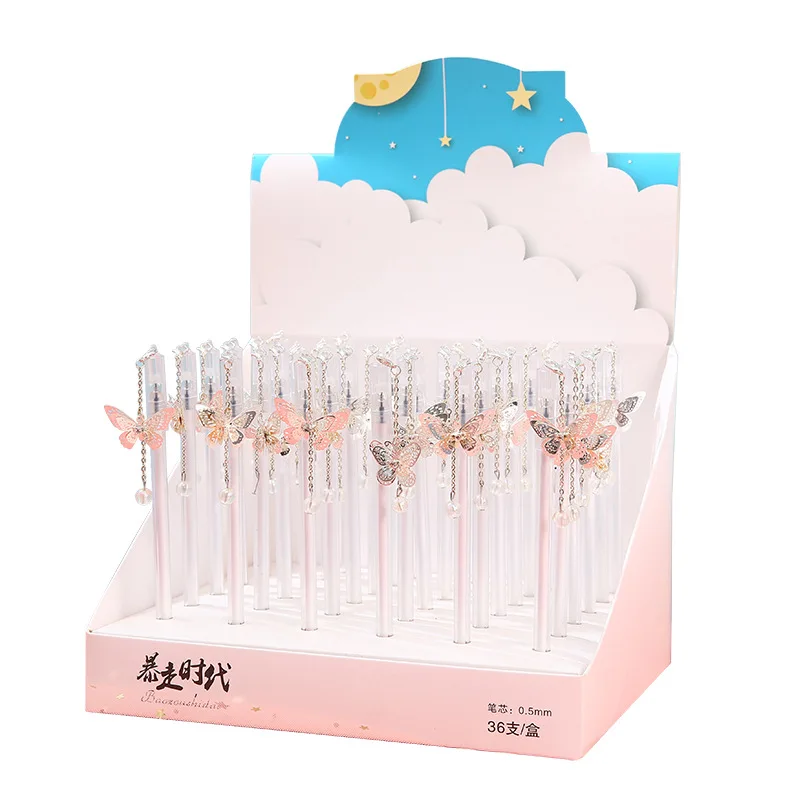 

20PCS The New Korean Version Of Stationery Creative Metal Butterfly Lovely Student Stationery Signature PenGel Pens