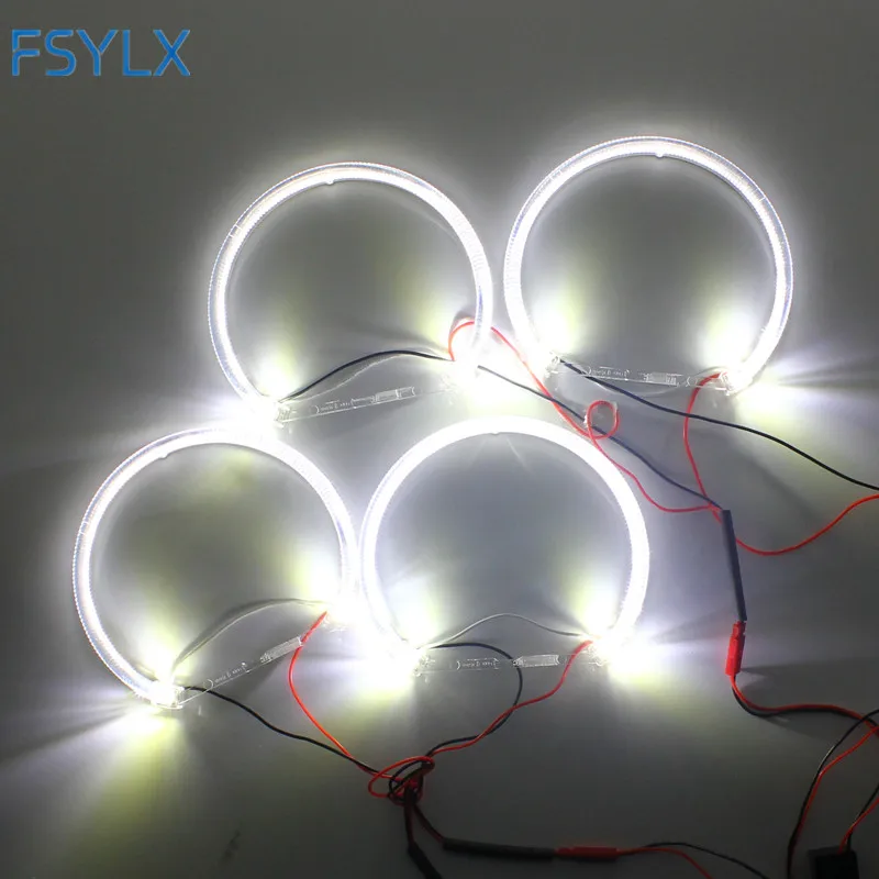 FSYLX LED Angel Eyes for BMW E46 halo light Error Free SMD angel eye E36 E38 E39 E46 Projector White yellow red blue Angel Eyes