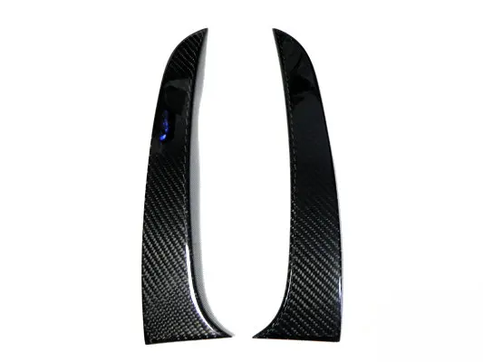 For BMW F20 1-Series Performance Style Carbon Fiber Rear Spoiler End Piece Glossy Fibre Finish Trunk Wing Splitter Cover Kit