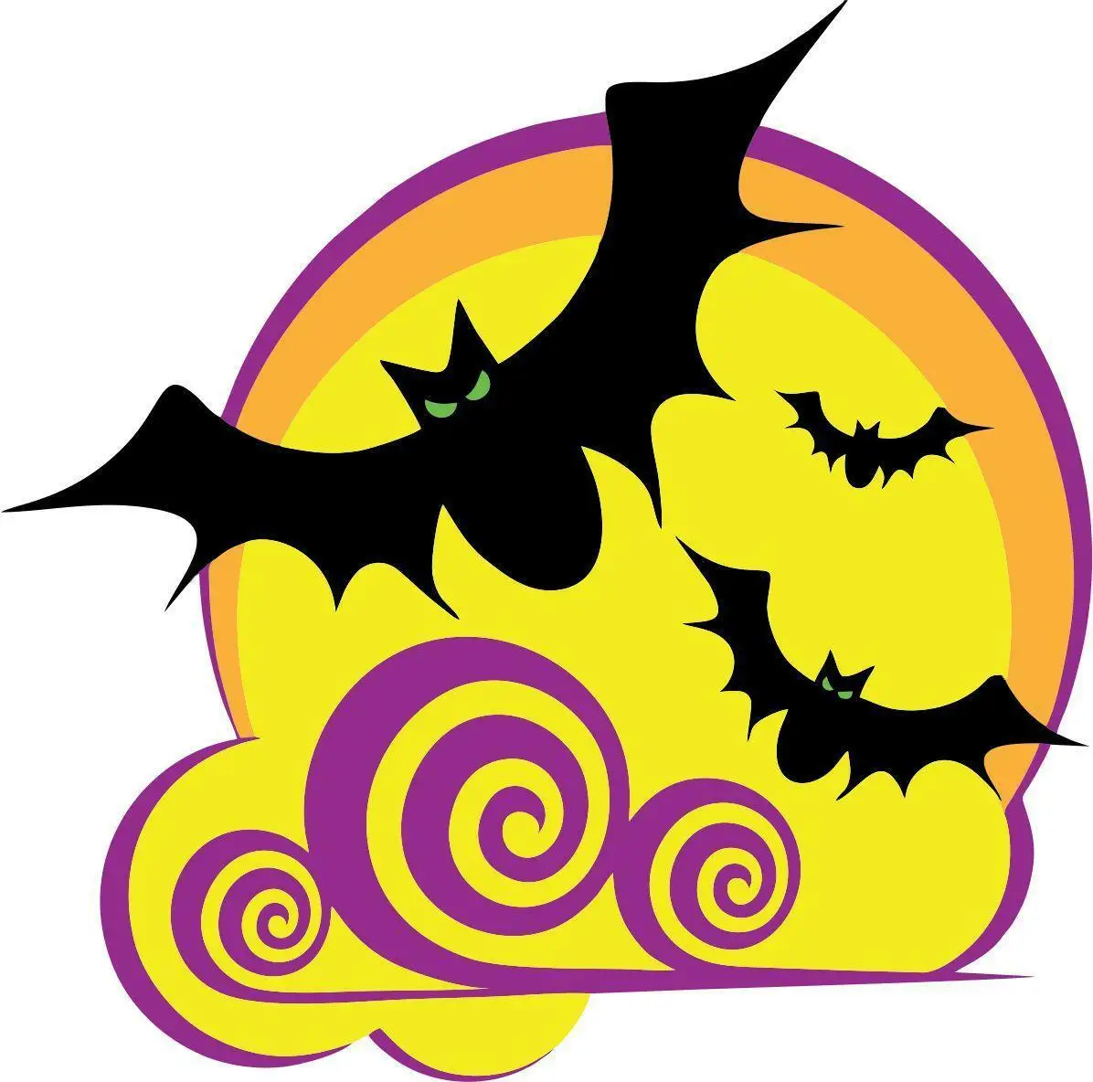 Novelty Creative Car Stickers Halloween Spooky Kid Horror Bat Window Decals KK Vinyl Motorcycle Accessories PVC 15cm X 15cm