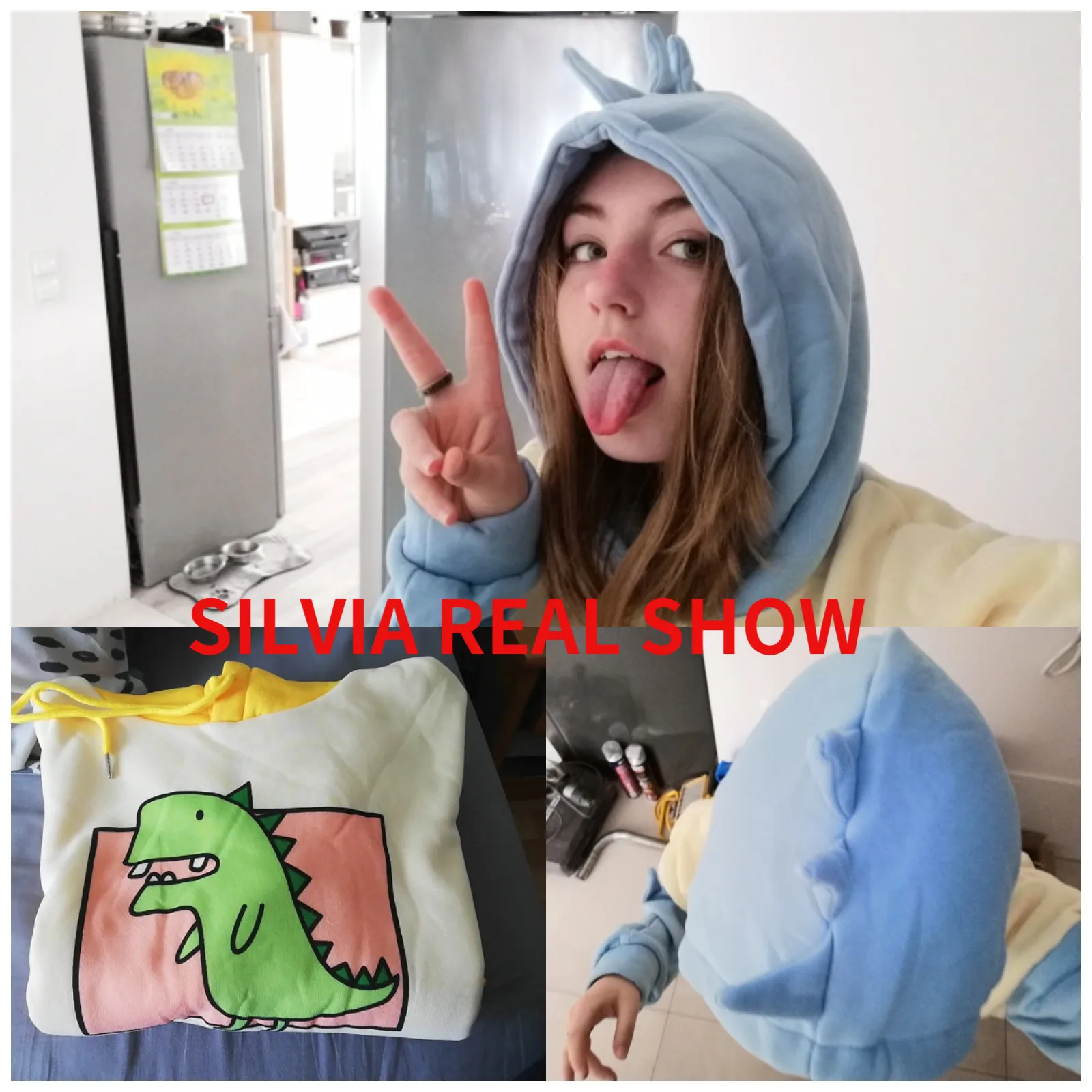 Hoodies Women Sweatshirt Japanese Style Kawaii Cartoon Dinosaur Hooded Autumn Spring Pullovers For Girls Top Sudadera Mujer 2021