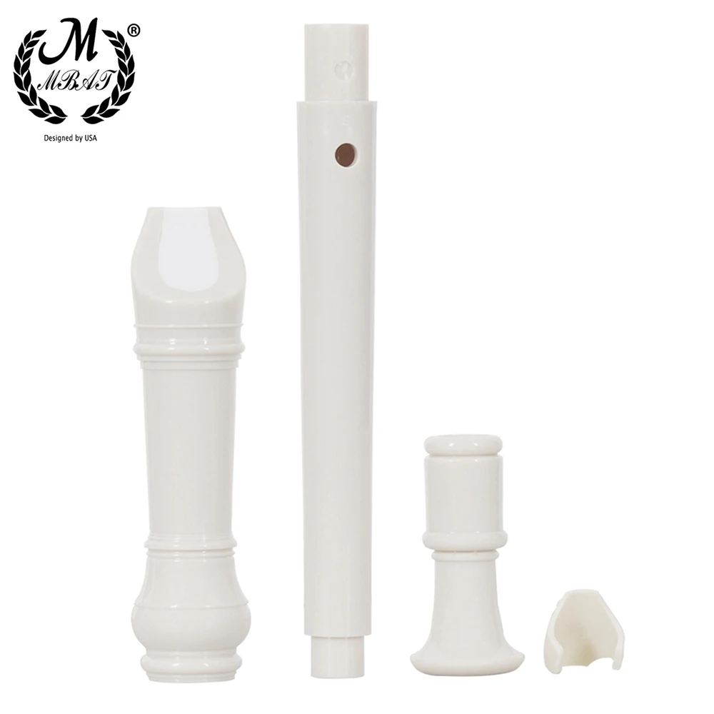 M MBAT ABS Flute Clarinet Recorder Soprano Long Flutes Baroque Recorder Fingering Musical Instrument Accessories Beginner Flute