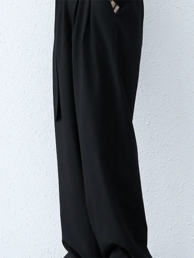 Ladies Wide Leg Pants Suit Pants Spring And Autumn New Pair Of Classic Dark Casual Large Size Pants