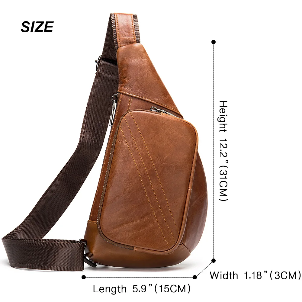 Imagem -02 - Mva-bolsa de Ombro de Couro Genuíno Mensageiro Masculino Pequenos Bolsas Crossbody para Homens Pacote Peito Bolsas de Couro