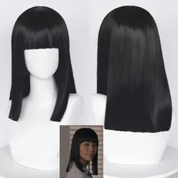 TV Series Girl from Nowhere Nanno Wig Cosplay 45cm Long Straight Black Wig Heat Synthetic Fiber Hair Cos Prop + Free Wig Cap