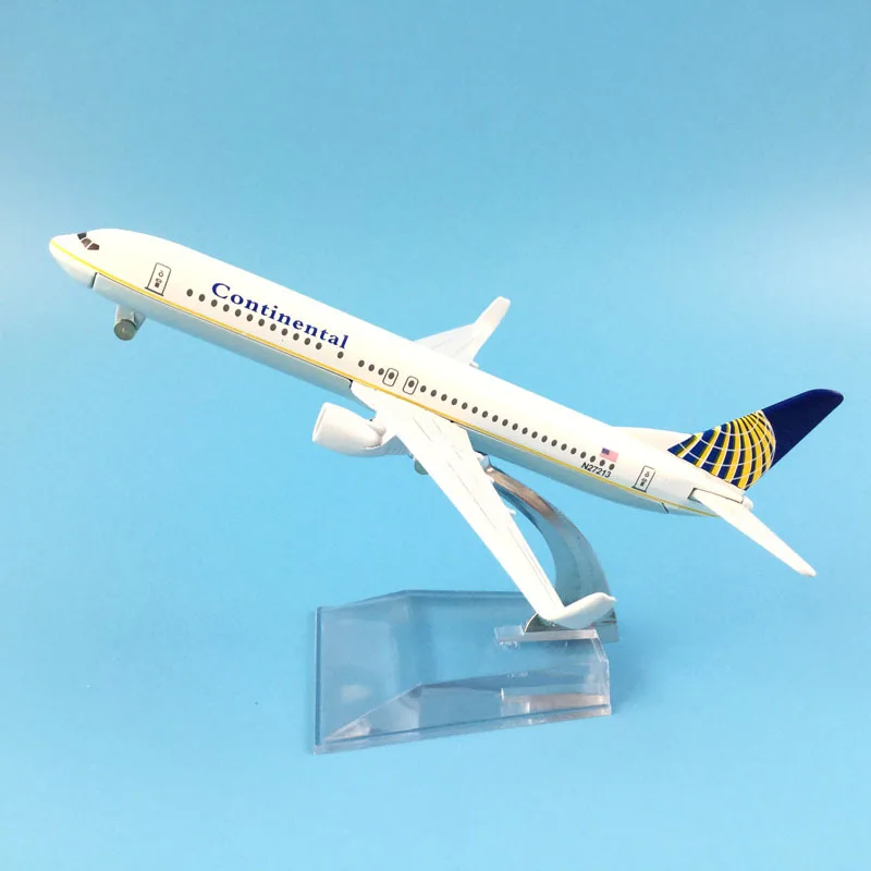 1:400 16cm Samolot pasażerski Boeing B737-800 N27213 Continental Airlines Alloy Airbus Juguetes Zabawkowy model samolotu Collectibl