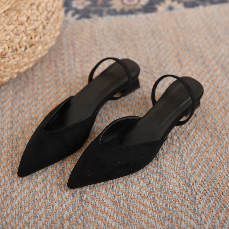 Women Flats Pointed Toe Lady Flat Heel Shoes Slip on Loafers Office Lady Elegant Shoes Soft Sole Comfortable Big Size 43