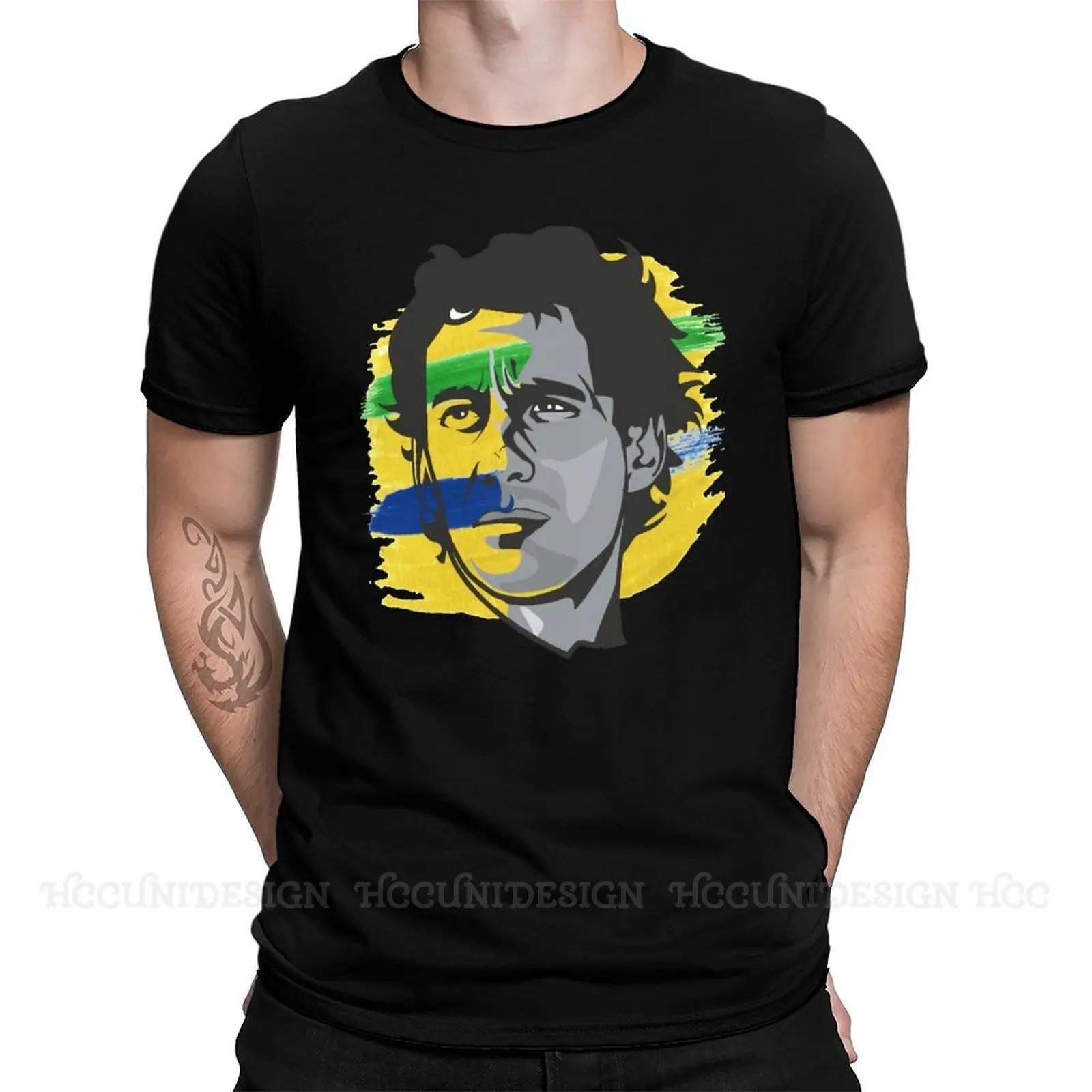 Ayrton Art Print Cotton T-Shirt Camiseta Hombre Ayrton Senna Men Fashion Streetwear Adult Shirt