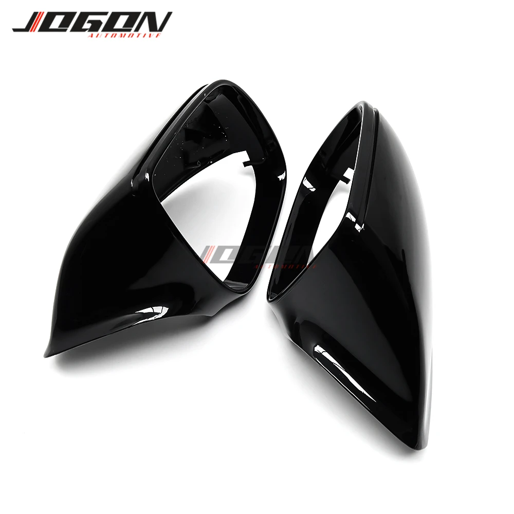 Bright Black Replacement For Audi Q5 SQ5 8R 2009-2017 & Q7 4L Facelift 2010-2015 Car Side Wing Rear View Mirror Caps Cover Trim