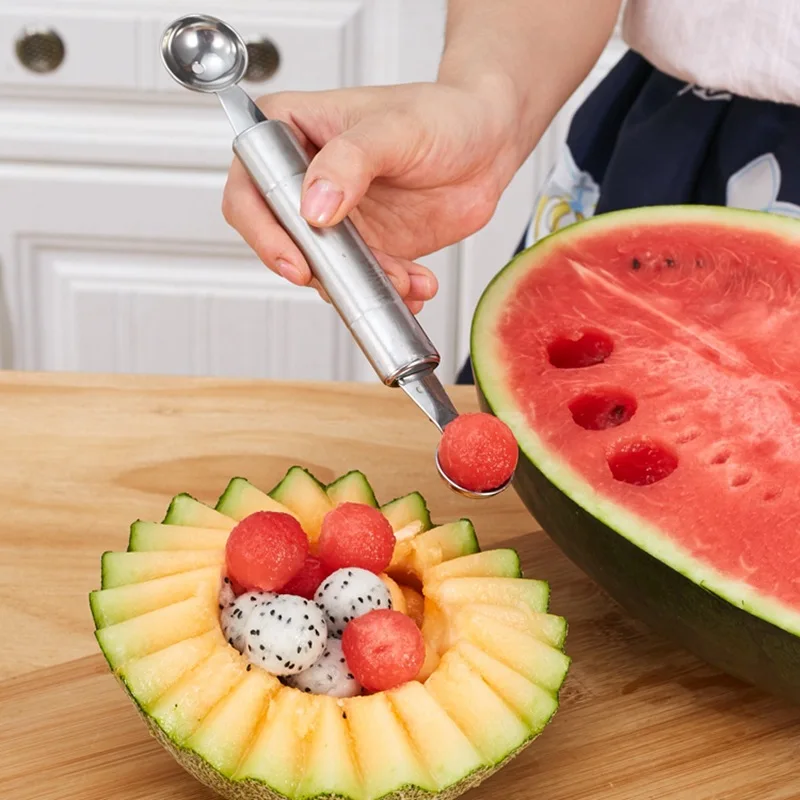 

Fruit Digger Melon Scoops Ballers Watermelon Pulp Grapefruit Spoon Carving Knife Corers Splitters Graters Cut Kitchen Gadgets