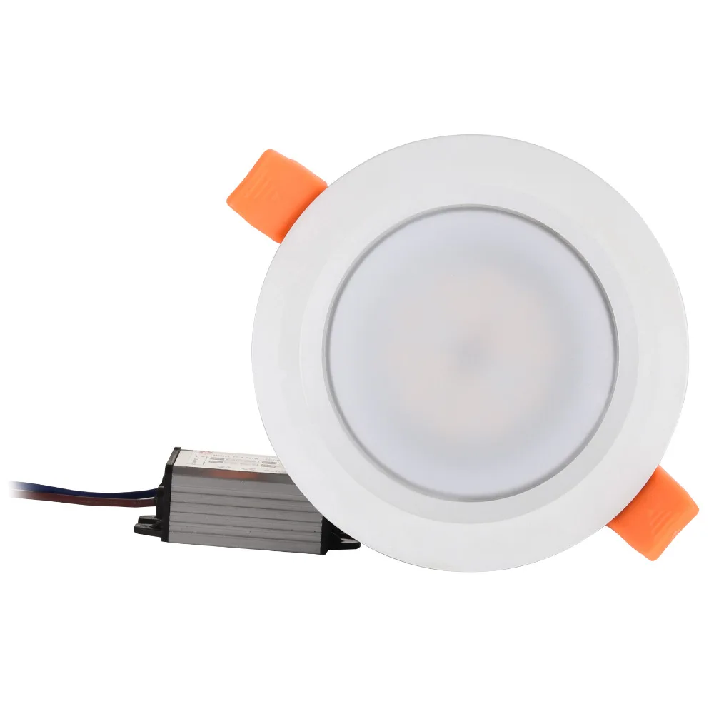 Waterproof LED Ceiling IP65 Fully sealed 5W 7W 9W 12W 15W Recessed LED Lamp Spot Light White shell AC85-265V