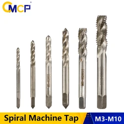 1pc M3 M4 M5 M6 M8 M10 Spiral Machine Tap For Metalworking HSS Metric Thread Tap Straight Shank Screw Tap Drill Bit