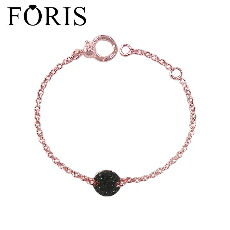 FORIS Fashion Brand Jewelry Black Zircon Bracelet For Women Best Gift PB066