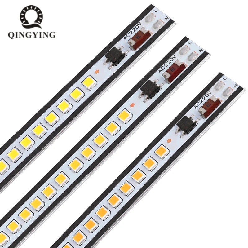 5-20szt AC220V LED Bar Light 20/30/40/50cm Ciepły / Biały Czerwony Zielony Niebieski Wysoka jasność SMD 2835 LED Sztywny pasek 12Leds 72Leds