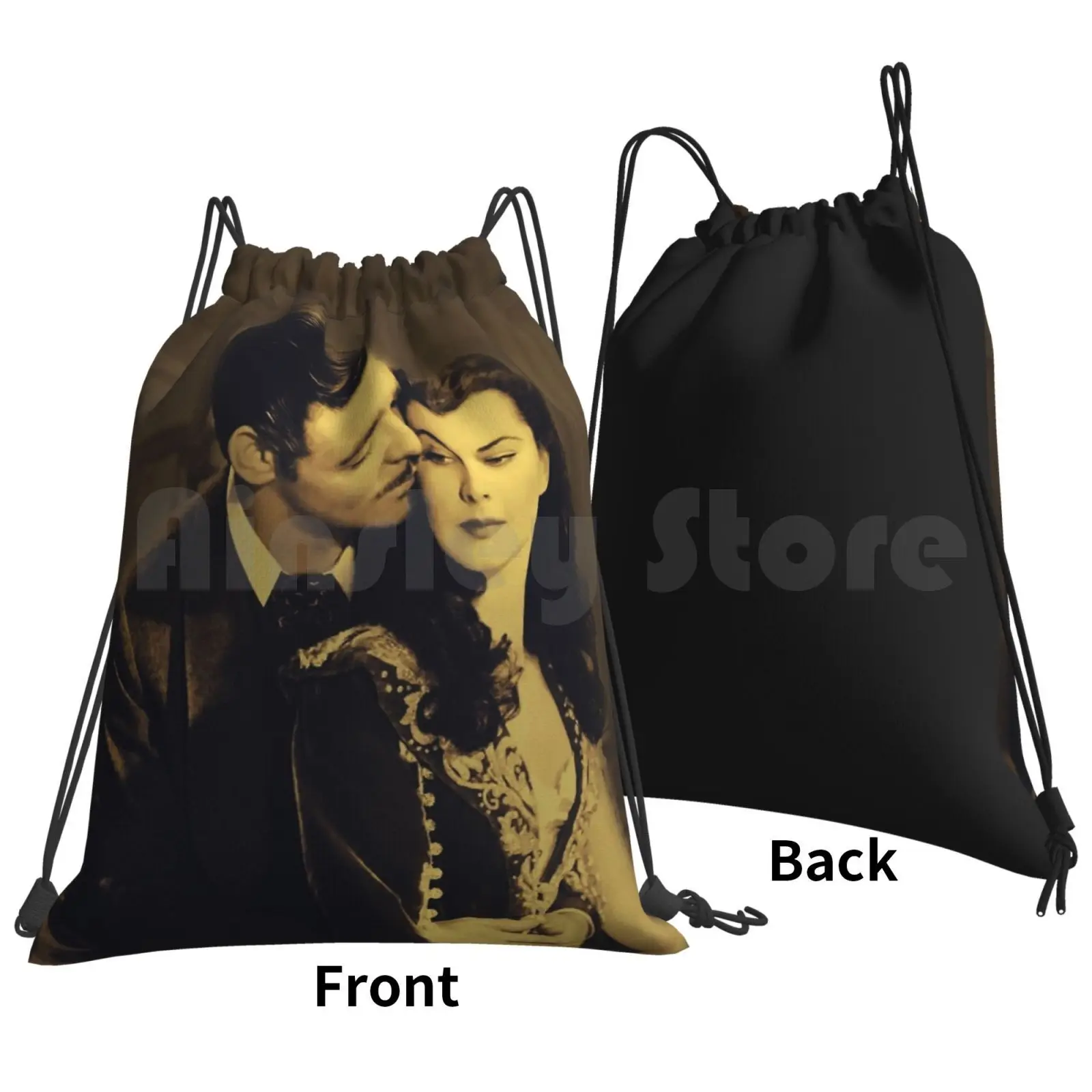 Gone With The Wind Backpack Drawstring Bags Gym Bag Waterproof Gone With The Wind Vivien Leigh Clark Gable Classic