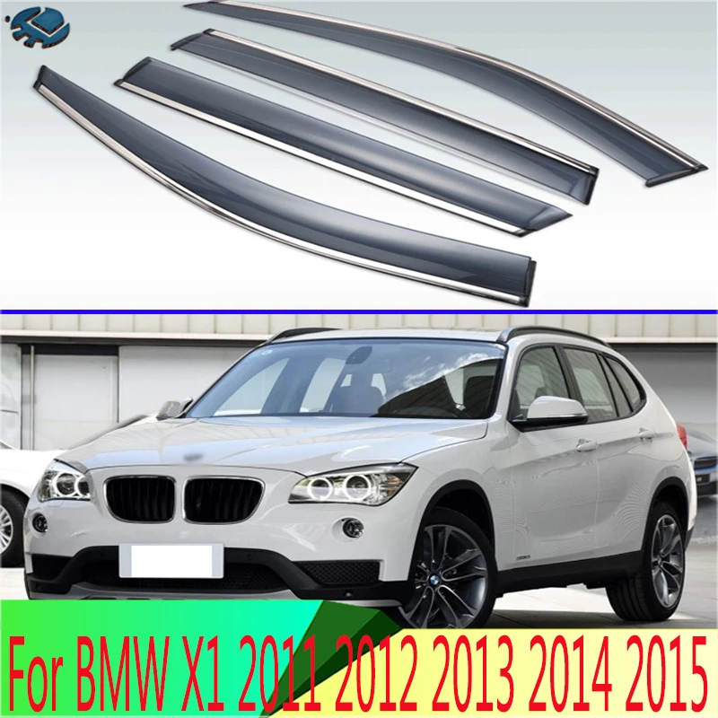 For BMW X1 2011 2012 2013 2014 2015 Plastic Exterior Visor Vent Shades Window Sun Rain Guard Deflector