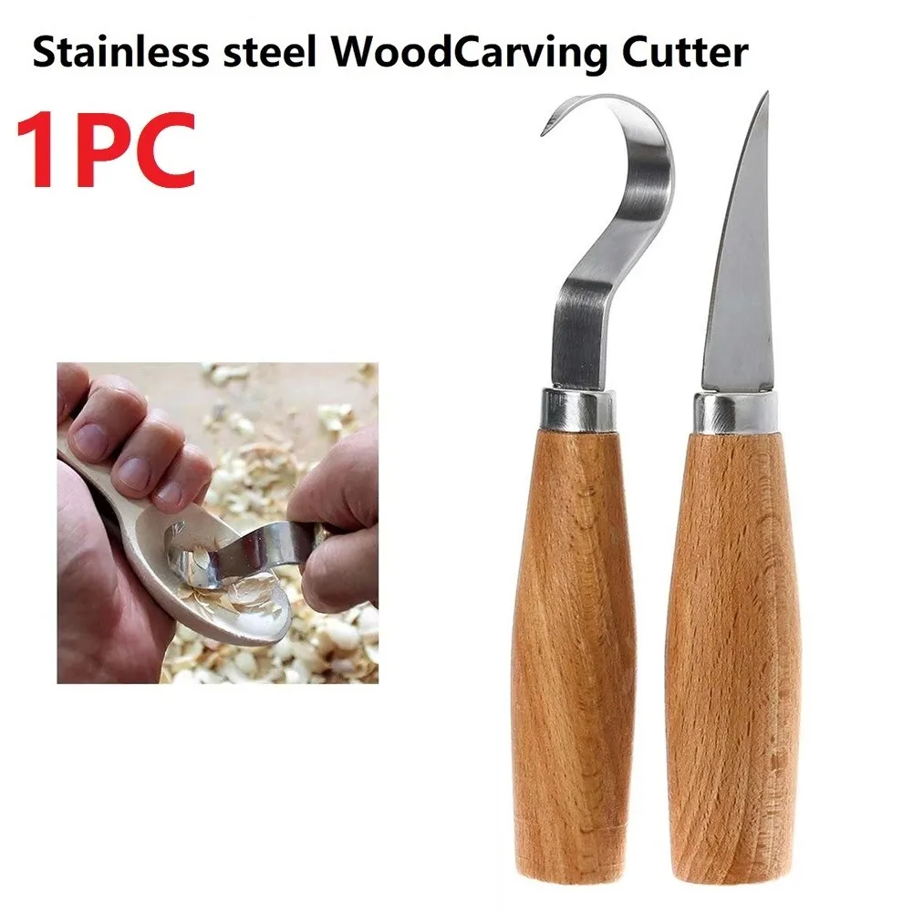 Wood Carving Kni-fe Chisel Woodworking Cutter Hand Tool Set Woodcarving Peeling Sculptural Spoon Hooked Carving Wood Carving