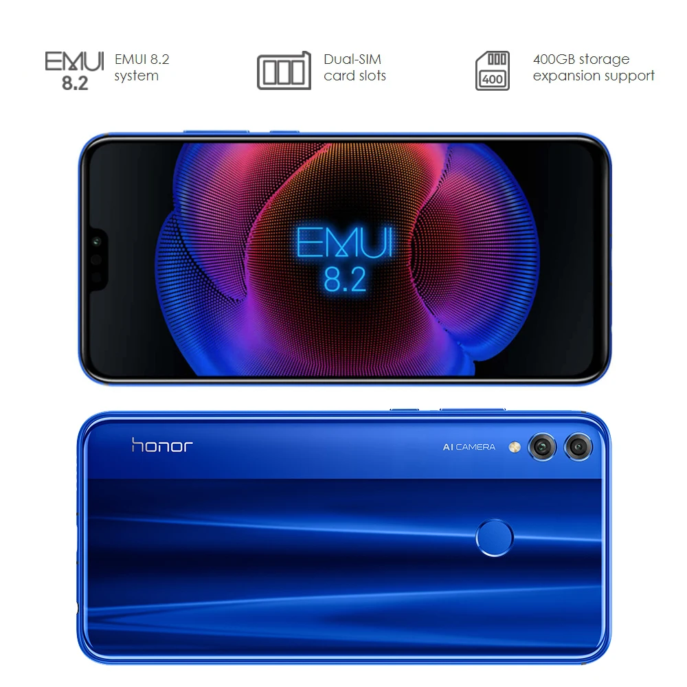 Imagem -03 - Global Rom Celular 6.5 Tela 3750mah Bateria Dual Back Câmera de 20mp Smartphone Vários Idiomas Honor8x