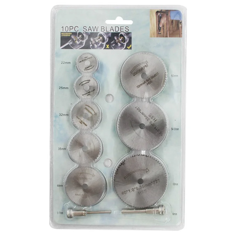 Sunshine1 Set Disc Drill Cutters High Speed Steel Circular Saw Accessories for Wooden PVC Metal