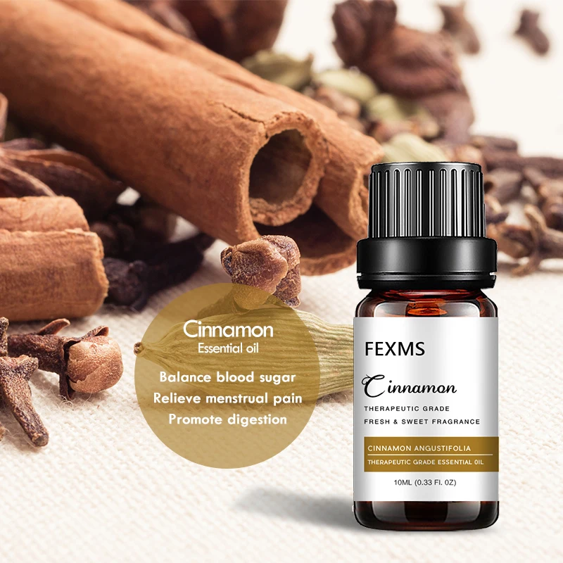 Cinnamon Essential Oil (100% Pure Natural) Therapeutic Grade - Perfect for Aromatherapy, Relaxation, Skin Therapy & More!