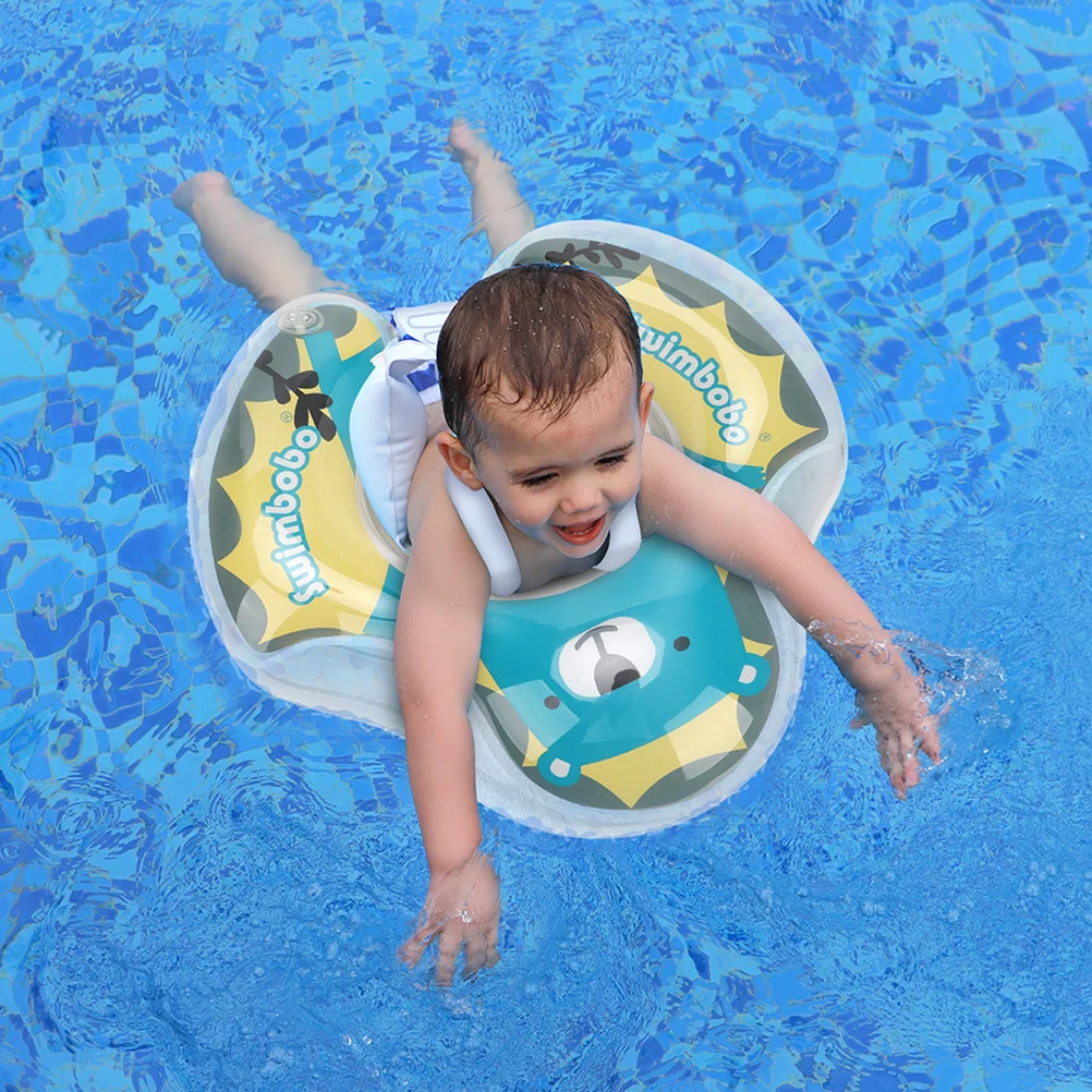 Flutuador inflável do bebê, anel flutuante rosa infantil Acessórios para piscinas infantis, brinquedos de banho circulares, anéis de criança, verão