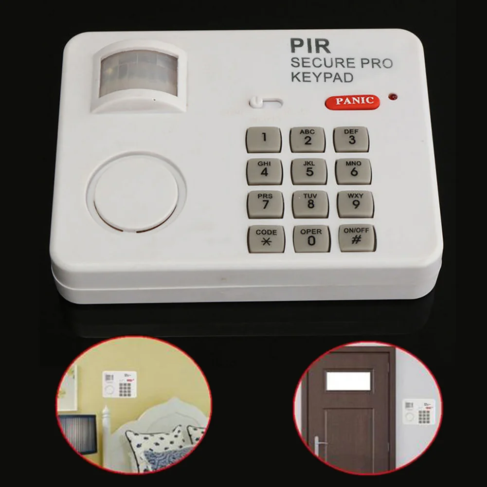 Easy Install Battery Powered Security PIR Motion Sensor For Caravans Protection Wireless Garage Shed Infrared Password Alarm