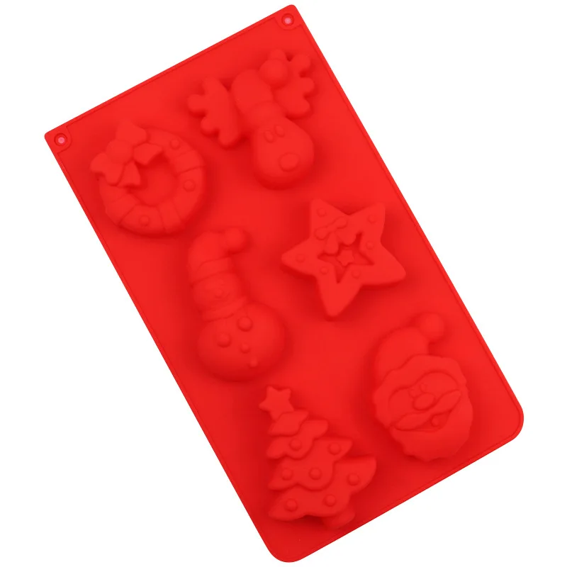 Christmas Elk Silicone Cake Mold, Hand Soap Mould, Christmas Garland, Xg7062, 6 Company