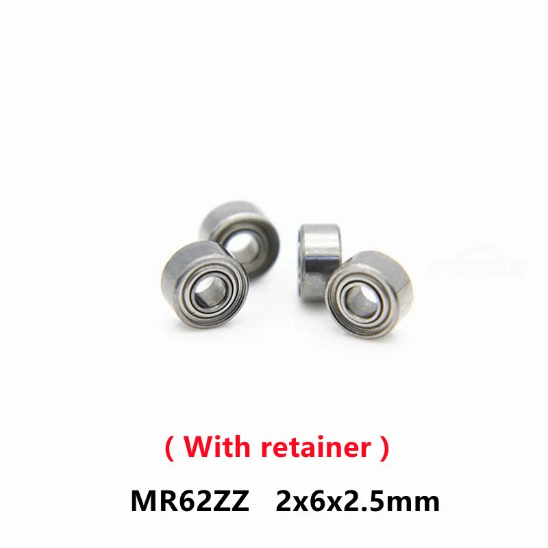 

100pcs MR62ZZ 2x6x2.5mm miniature Deep groove Ball Bearings MR62Z MR62 R-620ZZ 2*6*2.5 mm