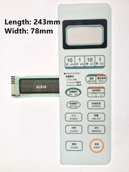 Microwave oven accessory panel for Galanz WD800ASL23II WD750ASL23II WD750B membrane switch touch control button replacement part