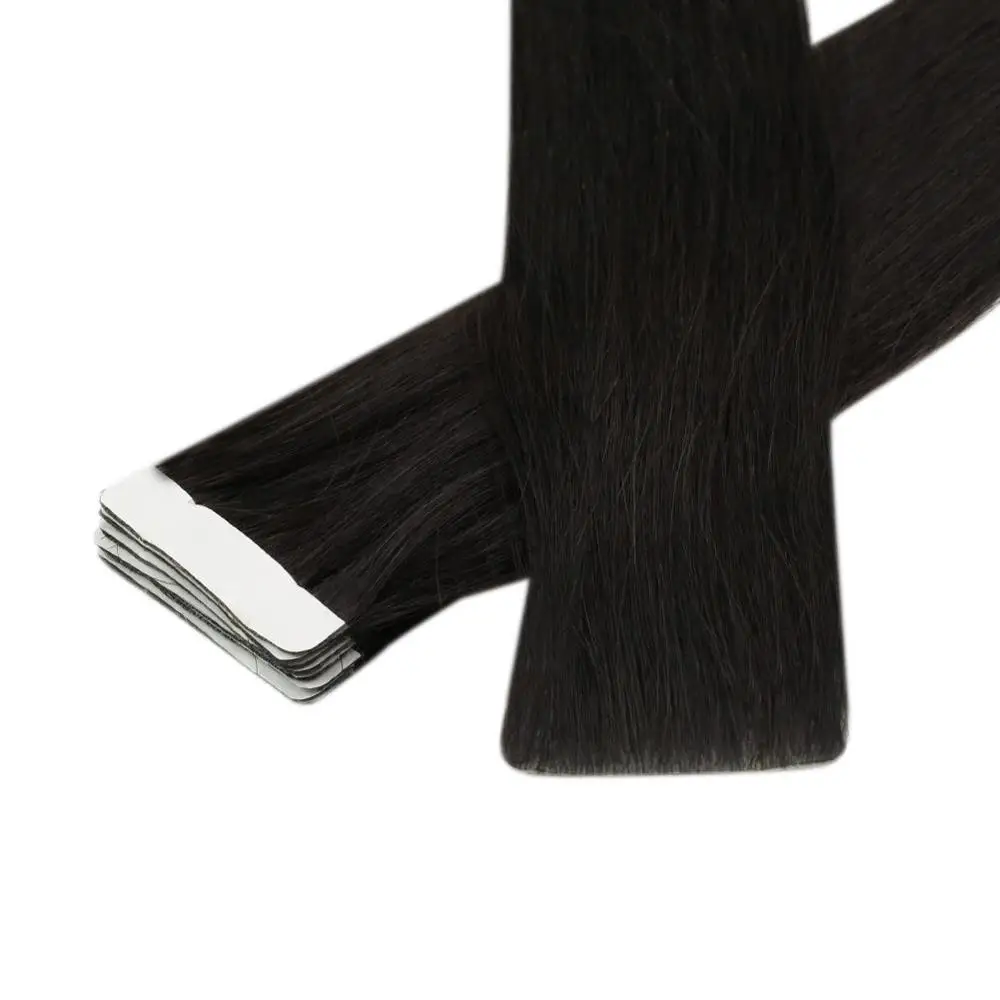 Volledige glans maagdelijke injectietape in human hair extensions Onzichtbare handgebonden tape in haarverlenging Menselijk haar Natuurlijke lijm - afbeelding 2