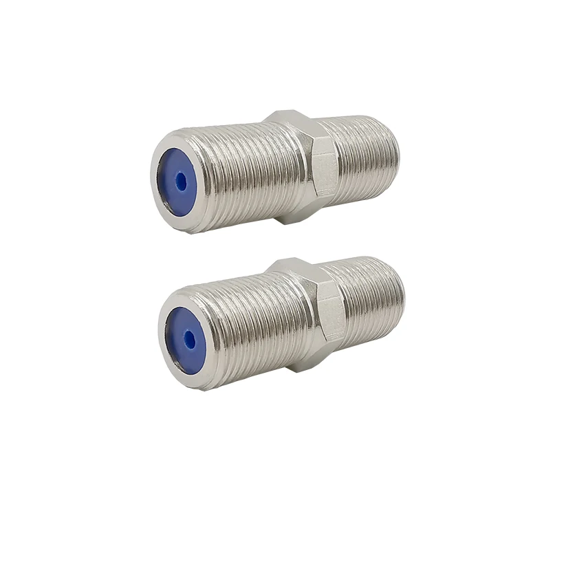 2Pcs F Female to F Female Coupler F81-3GHz RF Coaxial Splice Connector F-Type Cable Extender