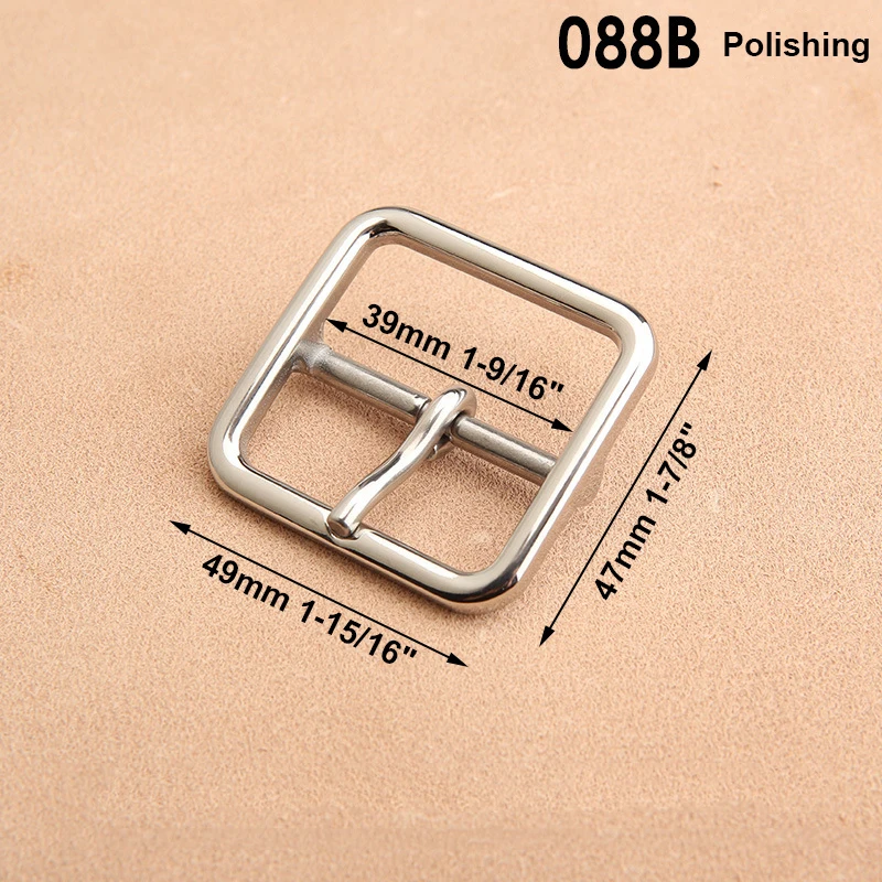 1pcs 304 Steel 39mm Belt Buckle Single Pin Middle Center Bar Buckle for Leather Craft Strap Jeans Webbing Halter Harness Brass