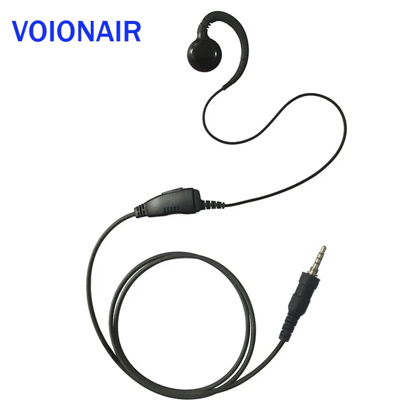 VOIONAIR 10pcs C Shape Ear Hook Earpiece Headset Earphone Speaker Mic PTT for Vertex Yaesu EVX-S24 Radio Hotel Camping Outdoor