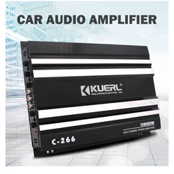 5800W 2-4ohm DC12V Professional Car Audio Amplifier Aluminum Modification 4 Channel Amplificador
