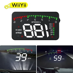 WIIYII-pantalla frontal HUD A900 para coche OBD2 II, sistema de advertencia de exceso de velocidad, alarma de voltaje, proyector HUD