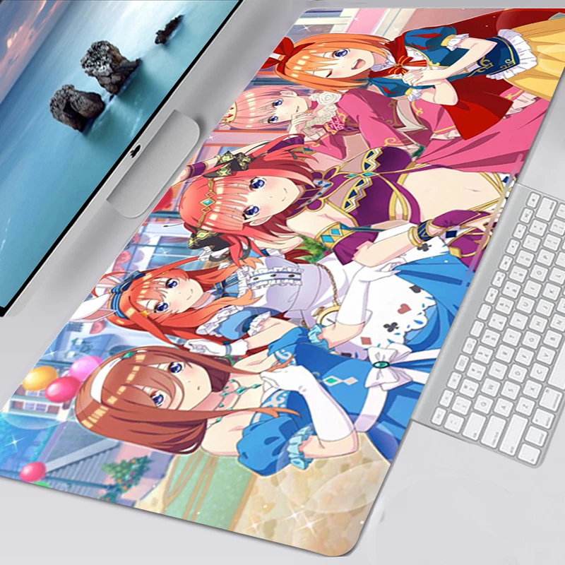 

The Quintessential Quintuplets Anime Mousepad Alfombrilla Gaming Accessories Non-slip Mouse Pad 40X90 Mausepad Tappetino Mouse