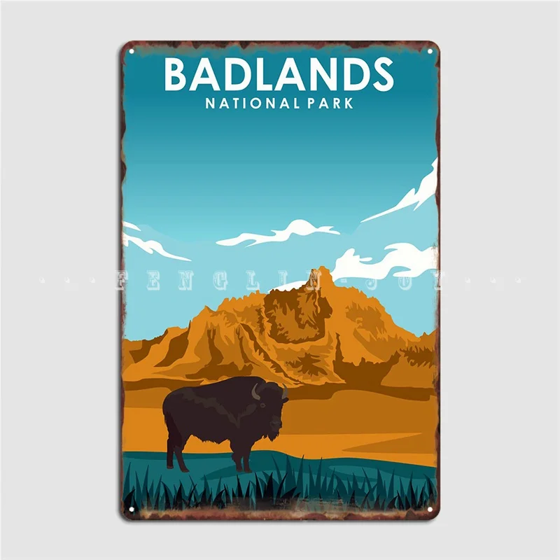 

Badlands, национальный парк, металлический Фотофон, декор клуба, бара, клуба, вечеринки, оловянный плакат