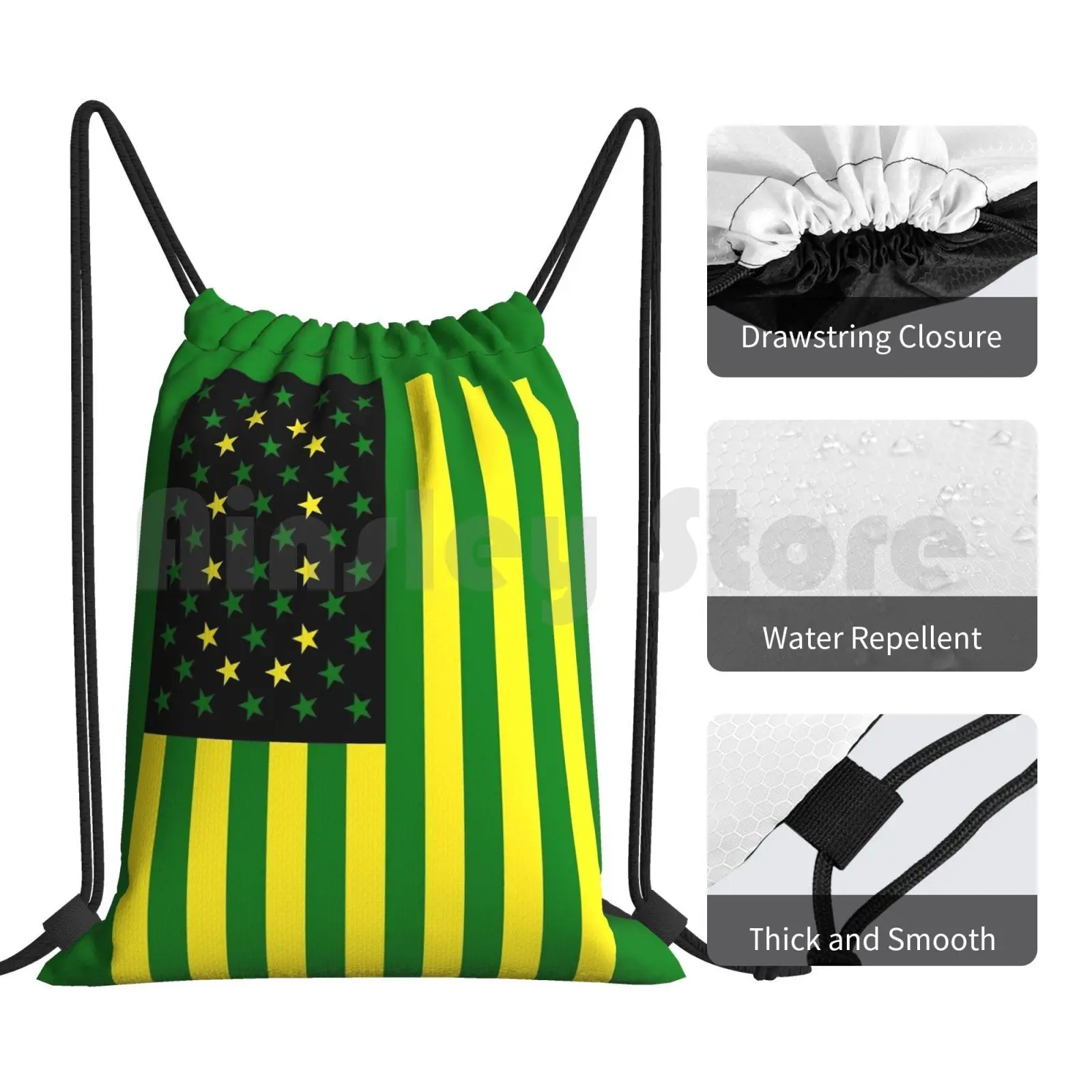 Backpack Drawstring Bags Gym Bag Waterproof Football Sports College Champ 1 Eugene Marcus Chip Rose Bowl Ore Love Heart image 4