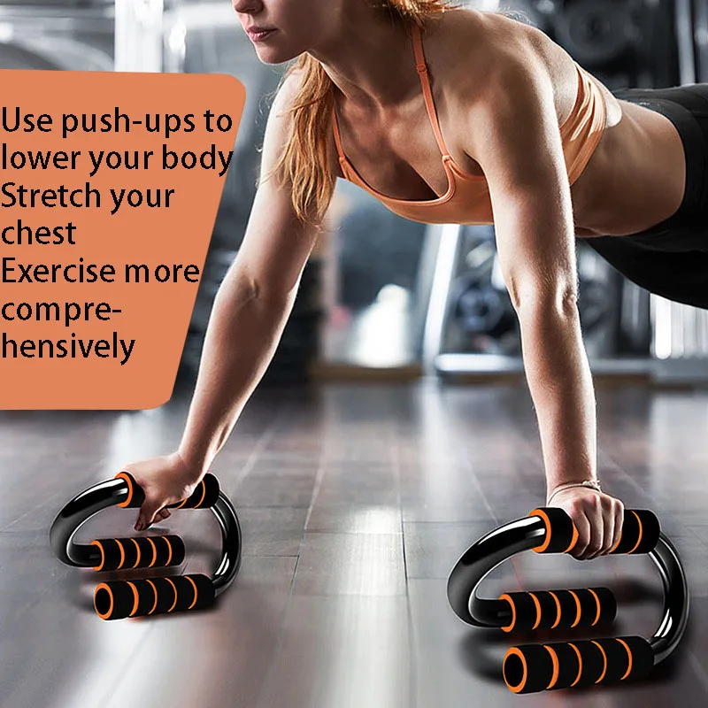 YYTZM Push-Up stojaki 2 szt. S kształt Push-Up stojak aluminiowe pręty narzędzie Voor Fitness Borst trening Apparatuur ćwiczenia treningowe