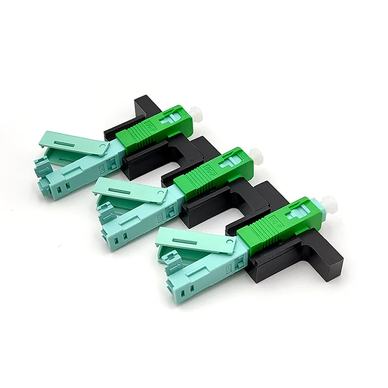 

100PCS SC APC SM Single-Mode Optical Connector FTTH Tool Cold Connector Tool Fiber Optic Fast Connnector