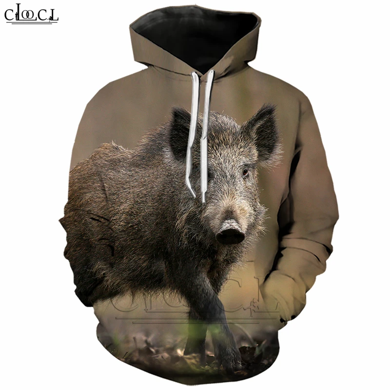 

New Wild Animal Wild Boar Hoodie Men/Women 3D Print Funny Swine Hoodies Casual Tracksuit Pet Pig Streetwear Tops T271