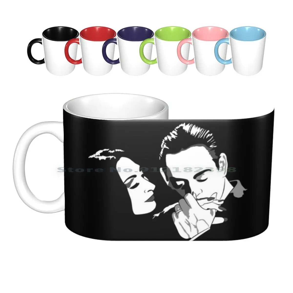 Gomez Y Morticia Ceramic Mugs Coffee Cups Milk Tea Mug Family Addams Morticia Gomez Tv Movie Movies Serie Series 80s 90s Womens