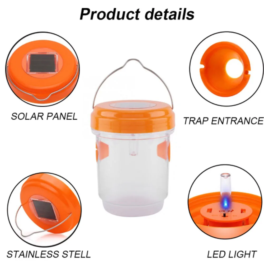 Eco-friendly Solar Powered Outdoor Wasp Traps  Outdoor Fly Traps for  Wasps, Insects, Fruit Fly