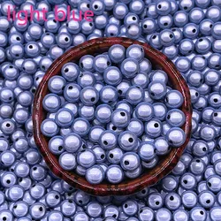 New 6mm 8mm 3d Miracle Shining Dream Acrylic Round Spacer Beads for Jewelry Making DIY #11