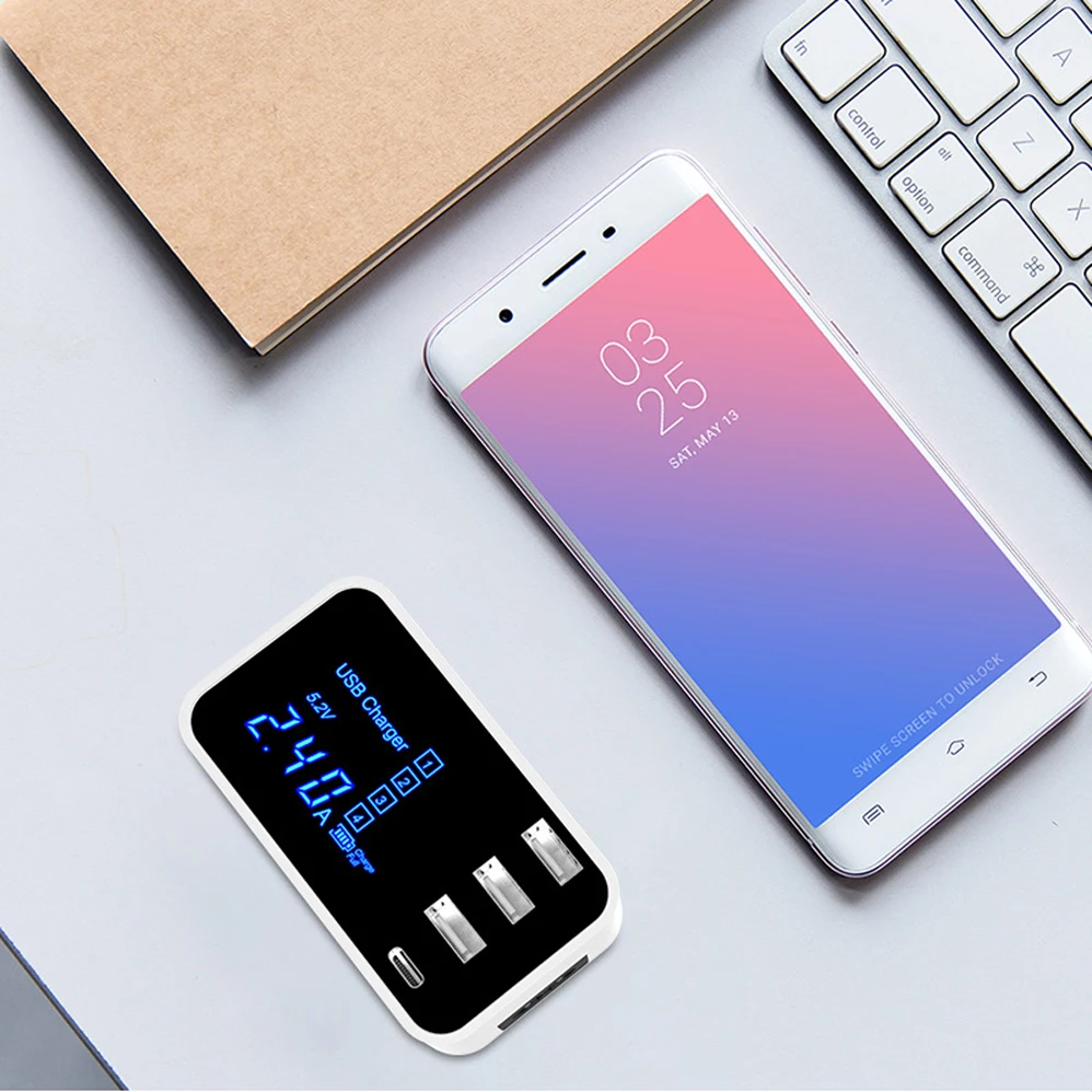 Multi Quick Charger PD Type C USB Charger for Samsung iPhone Huawei Tablet oppo xiaomi Fast Wall Charger US EU UK Plug Adapter