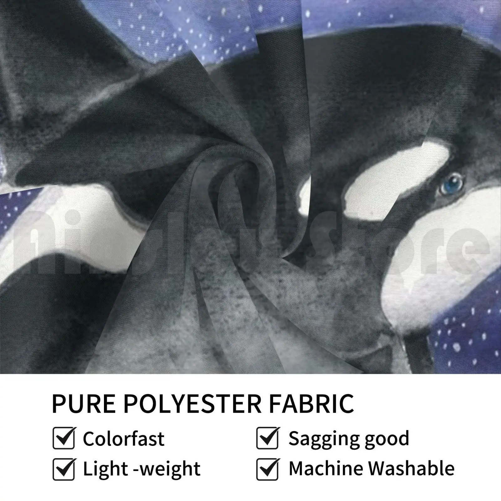 Orca Whale Galaxy Cosmic Universe Watercolor Tapestry Background Wall Hanging Orca Whale Killer Whale Dolphin Cosmic